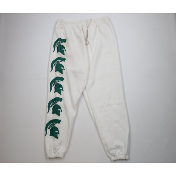 Vintage 90s Mens XL Distressed Michigan State University Sweatpants Joggers USA - Picture 1 of 14